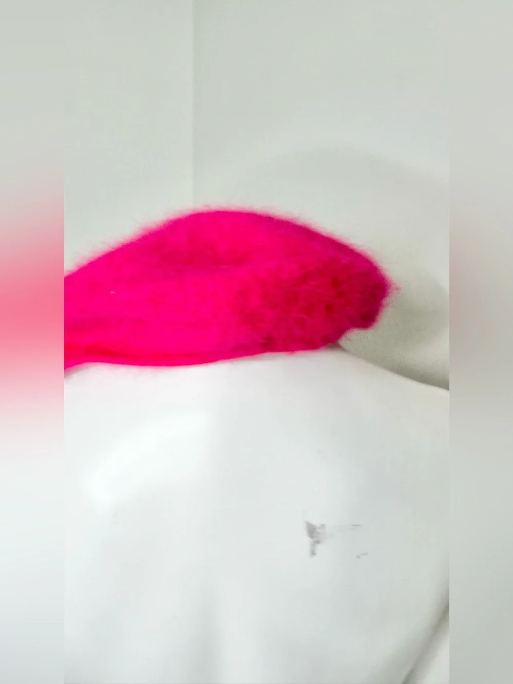 Hot pink  angora Fur newsBoy Hat – Winter Cap-0S